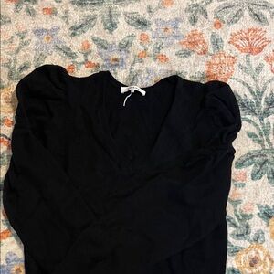 Frame cashmere sweater, ruched shoulder